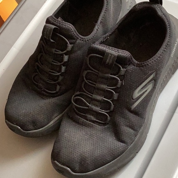 Skechers Go Walk Work Charcoal Casual Sneakers Size 9 - Picture 2 of 4